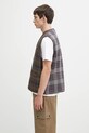 Barbour bezrękawnik bawełniany x Paul Smith Liner MLI0061TN28 brązowy AW25