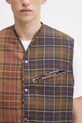 Bavlněná vesta Barbour x Paul Smith Liner hnědá MLI0061TN28