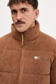 Tommy Jeans geacă din velur maro DM0DM22031