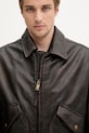 Шкіряна куртка HUGO коричневий 50541865