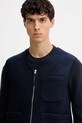 United Colors of Benetton bezrękawnik z dodatkiem wełny granatowy 24RDUJ00R