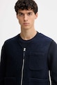 United Colors of Benetton bezrękawnik z dodatkiem wełny granatowy 24RDUJ00R