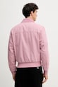 Odzież United Colors of Benetton kurtka jeansowa 2QHDUN06K różowy