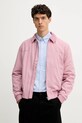United Colors of Benetton kurtka jeansowa różowy 2QHDUN06K