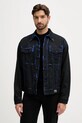 Versace Jeans Couture kurtka jeansowa bez kaptura czarny 79GAS40B.EW015D29