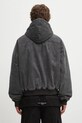 Odzież Represent kurtka Hooded Bomber (Washed) MLM100127 szary