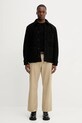 A.P.C. kurtka wełniana veste emile logo WVBEH.H32029 czarny AW25