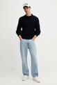 Bally sweter wełniany MKN07V granatowy AW25