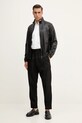 Emporio Armani geacă de piele 01R55P.01P54 negru AW25