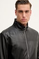 Kožená bunda Emporio Armani černá 01R55P.01P54