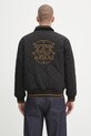 Drôle de Monsieur kurtka La Veste Slogan Tresses bez kaptura czarny H.JT236.PL163