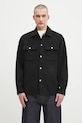Drôle de Monsieur geacă de lână La Surchemise Laine necaptusit negru H.JT254.WO031