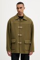 Drôle de Monsieur haină cu lână La Veste Caban necaptusit verde I.JT248.WO042
