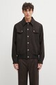 Drôle de Monsieur jachetă din amestec de lână Le Blouson Laine maro I.JT242.WO043