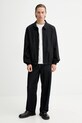 A.P.C. kurtka koszulowa bawełniana Blouson Gilbert COHKU.M32018 czarny AW25