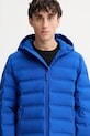 Péřová bunda Calvin Klein modrá LV04LD521G
