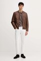 Δερμάτινο μπουφάν Pepe Jeans PM4027178 καφέ AW25
