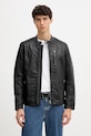 Kožna jakna Pepe Jeans bez tople podstave crna PM4027178