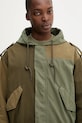 Desigual giacca in cotone MILITARY PATCHES verde 25WMEW05
