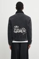Odzież Kenzo kurtka jeansowa Happy Tiger Utility Fleece FF65DB1056C4 czarny