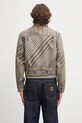 Oblečení Bunda s příměsí vlny Kenzo Diagonal Stripe Slim Pleated Trucker FF65VE3029IO béžová