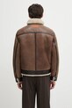 Шкіряна куртка Kenzo Shearling Trucker FF68LV3040AB коричневий AW25
