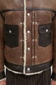 Одяг Шкіряна куртка Kenzo Shearling Trucker FF68LV3040AB коричневий