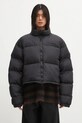 VETEMENTS kurtka puchowa Double Logo Boxy Puffer bez kaptura czarny UH76PU220BB