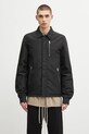 Rick Owens DRKSHDW kurtka Concealed Zipfront bez kaptura czarny DU02E7775.NCV
