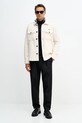 Aeronautica Militare giacca camicia con aggiunta di cotone AC0035UL00902 beige AW25