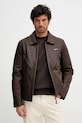 Kožená bunda Aeronautica Militare hnedá PN0960UPL00304
