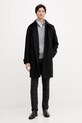 BOSS Orange płaszcz z dodatkiem wełny 50547552 czarny AW25