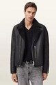 AllSaints kurtka biker skórzana CORREZ bez kaptura czarny M022LD