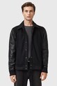Δερμάτινο μπουφάν AllSaints ENDLETON λείο δέρμα μαύρο M012LC