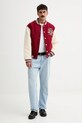 Guess Jeans kurtka bomber z dodatkiem wełny M5BL1E.WEI02 czerwony AW25