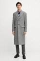 Trussardi płaszcz z dodatkiem wełny bez kaptura szary 0000M000001N
