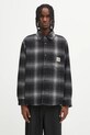 Carhartt WIP kurtka z dodatkiem wełny Brennan Shirt Jac nieocieplane szary I035324.34JXX