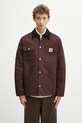 Carhartt WIP kurtka bawełniana Michigan Coat bez kaptura brązowy I015261.1YL01