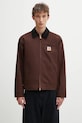 Bavlněná bunda Carhartt WIP Detroit Jacket nezateplené hnědá I015264.1YL01