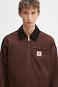 Bavlněná bunda Carhartt WIP Detroit Jacket hnědá I015264.1YL01