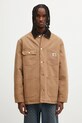 Carhartt WIP kurtka bawełniana OG Chore Coat bez kaptura brązowy I035613.00S4O