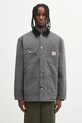 Carhartt WIP kurtka bawełniana OG Chore Coat bez kaptura szary I035613.3CL4O