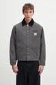 Carhartt WIP kurtka bawełniana OG Detroit Jacket bez kaptura szary I035614.3CL4O