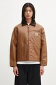 Carhartt WIP kurtka bawełniana OG Dean Jacket bez kaptura brązowy I035799.00SXX