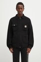 Kardigan s příměsí vlny Carhartt WIP Chore Knit Jacket hrubá černá I035399.89XX