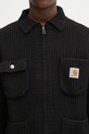 Kardigan s příměsí vlny Carhartt WIP Chore Knit Jacket černá I035399.89XX