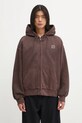 Carhartt WIP bluza bawełniana Hooded Vista Jacket z kapturem brązowy I029524.33HGD