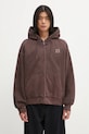 Carhartt WIP bluza bawełniana Hooded Vista Jacket z kapturem brązowy I029524.33HGD