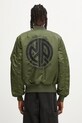 Ρούχα Αναστρέψιμο μπουφάν bomber No Problemo x Alpha Industries No War MA-1 NP7113504 πράσινο