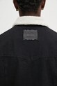 Aries kurtka jeansowa Sherpa Denim Car Coat AR7120004 czarny